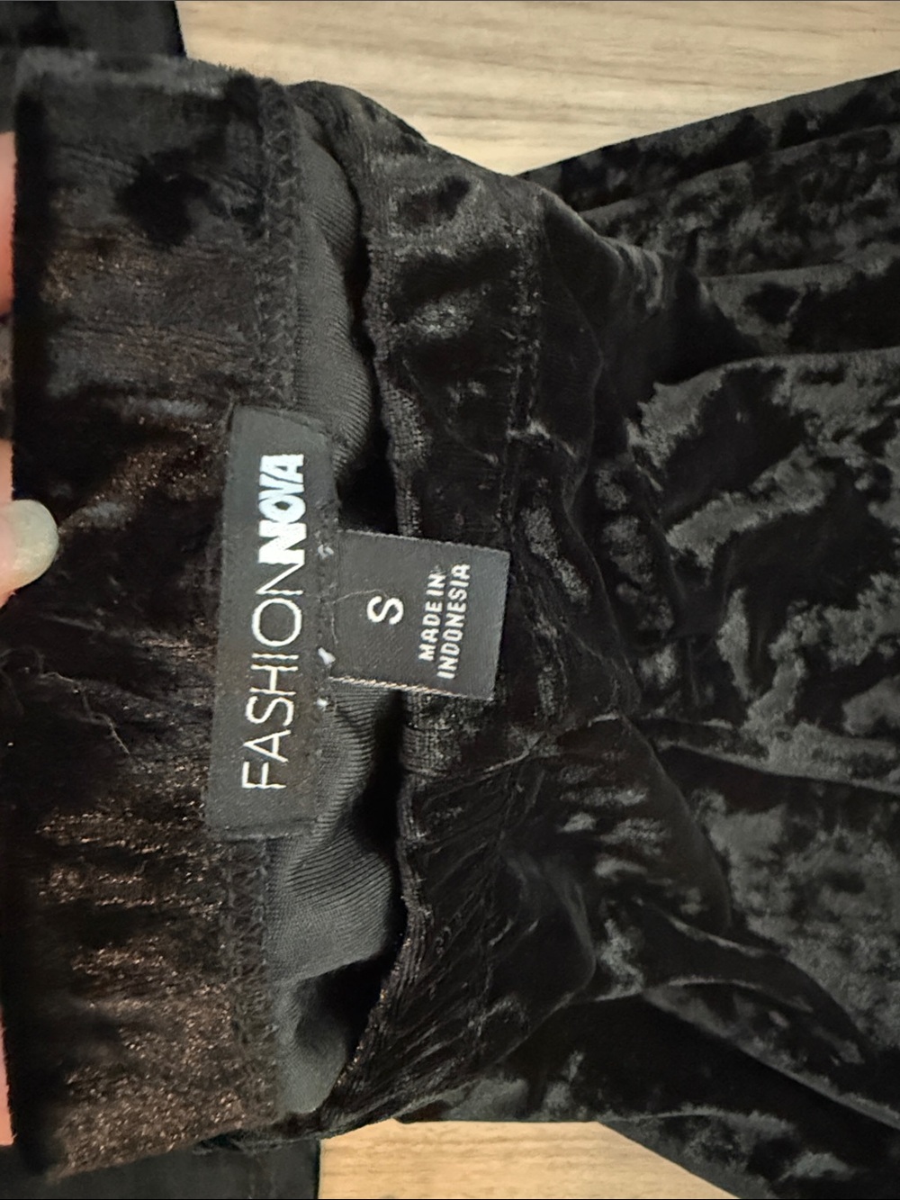 Fashion nova Velvet Black Two-Piece Lounge Set - Picture 11 of 13